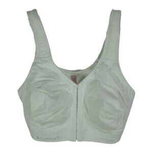 Comfort Choice Front Closure Cotton Bra Size 38DD Wire Free Unpadded Stretch NEW